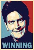 Charlie Sheen Winning Movie Poster Print - 13x19