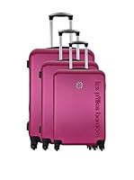 LES PTITES BOMBES Set de 3 trolleys rígidos BD-5897 (Rosa)