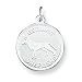 Sterling Silver German Shepherd Disc Charm with 20 inch Sterling Silver Chain