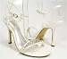 White Wedding Jeweled Bridal Strappy Sandals
