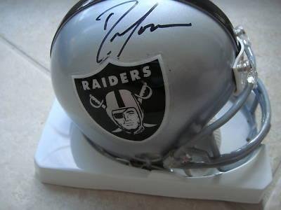 Randy Moss Oakland Raiders Signed Mini Helmet W/coa - Autographed NFL Mini Helmets