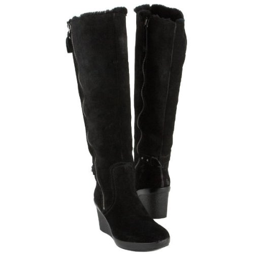 Nine West Women's Nirella Boot,Black Suede,8 M US