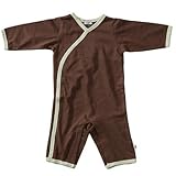 Babysoy Organic Kimono Onesie In Chocolate