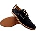 DADAWEN Men's Classic Suede Leather Oxford Dress Shoes Business Casual Shoes Black US Size 9.5