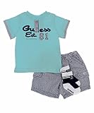Guess “Engineer Stripe” 3-Piece Outfit (Sizes 0M – 9M)