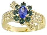 14KT 1.09CTW TANZANITE AND ALEXANDRITE WITH .23CTW DIAMOND RING ERV=$1750