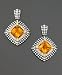 14k Gold & Sterling Silver Citrine (4 ct. t.w.) & Diamond (1/6 ct. t.w.) Earrings