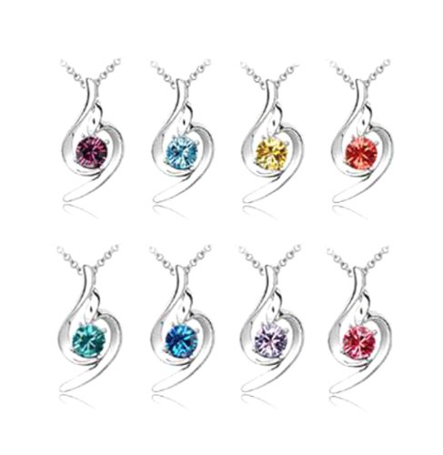 KATGI Fashion White Gold Plated Lucky Angel Beautiful Crystal Pendant Necklace