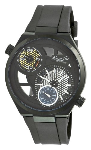 Kenneth Cole New York Men's KC1680 Analog Black Skeleton Dial Watch