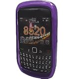 PREMIUM PURPLE WAVE SOFT CRYSTAL SKIN GEL COVER CASE FOR BLACKBERRY CURVE 8520 8530 TIGHT FIT