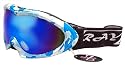 2010 Rayzor Professional UV400 Double Lensed Ski / SnowBoard Goggles, With a Blue Camouflage Frame with an Anti Fog Coated, Blue Smoked Anti-Glare Clarity Wide Vision Lens.