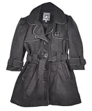 Beverly Hills Polo Club “Pipington” Belted Coat (Sizes 2T – 4T) – black, 3t