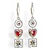 Heart, Spiral and Flower Earrings with Hypoallergenic stainless steel ear wire #0207