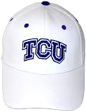 NCAA Texas Christian Horned Frogs - White One Fit Cap - Adult Size 6 7/8 to 7 1/2