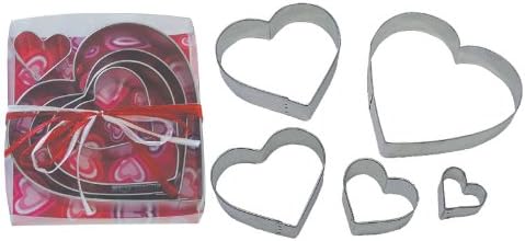 Heart Tin Cookie Cutter Set Nested 5 Pc Set L1907