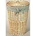 Wicker Hamper With Liner - Sage Gingham