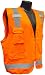 Radians SV7OM Class 2 Solid Front Mesh Back Surveyor Saftey Vests, Orange, Medium
