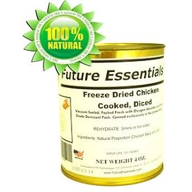 1 Can of Future Essentials Freeze Dried Cooked Diced Chicken by Future Essentials