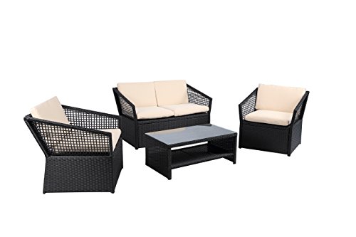 Baner Garden N77 Br 4 Pieces Outdoor Furniture Complete Patio