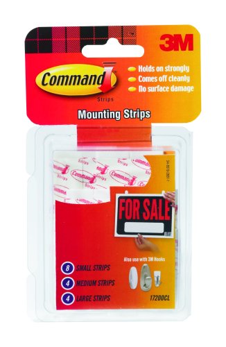3M Command 17200CL Assorted Mounting Replacement Strips