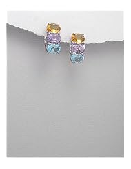 Amethyst Earrings In 92.5 Sterling Silver