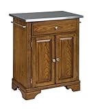 Stainless Top on Oak Cabinet by Home Styles - Medium Wood (9003-0062)