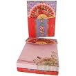 Red Fan Romantic Mini Notepad with Magnet Closure