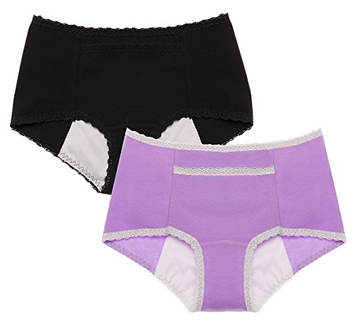 Intimate Portal Women's Secret Agent Leak Proof Sanitary Brief (2 Pack)