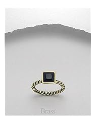 Colored Enamel Ring In Brass