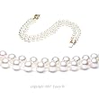 Double Strand 7-7.5 Inches 5-5.5mm White Freshwater Cultured Pearl Bracelet