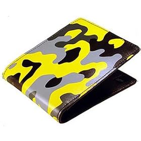 Yellow Undercover Leather Wallet by J. Fold Inc.