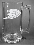 NHL Anaheim Ducks Laser Etched 27oz Glass Beer Mug