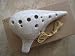 Paragon Ceramic Ocarina Alto C Key Milk White with Natural Crackles