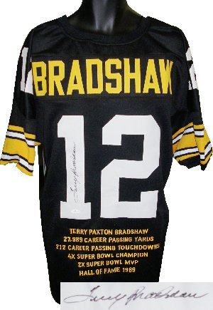 Terry Bradshaw Signed Pittsburgh Steelers Jersey