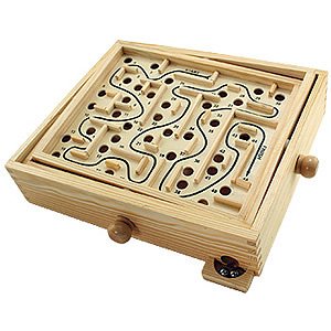Classic Wooden Oak Labyrinth - Maze, Puzzle, Game