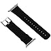 JETech Replacement Band for Apple Watch 42mm Series 1 2 3 with Leather Strap and Metal Clasp (Black)