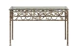 Elegant Metal Glass Console Table