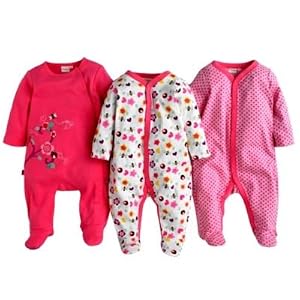 Blue Zoo Baby Pack of three bugs sleepsuits