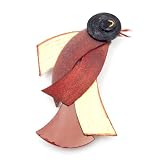 Small Bird Brooch by Cilea (Red & Gold)