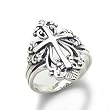 Sterling Silver Victorian Style Open Cross Ring (Size 6,7,8,9)