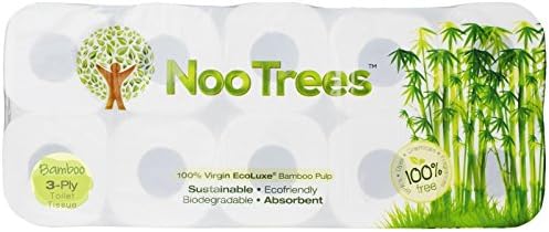 NooTrees Bamboo 3ply Bathroom Rolls 220 X 10 Sheets, 10 Pound