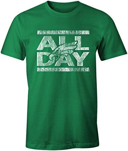 True Head Philadelphia Eagles Philly "Eagles All Day" T-Shirt (L, Kelly)