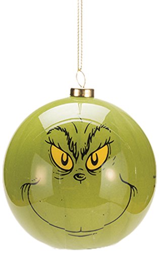 Dr. Seuss Grinch Big Face Led Ball Ornament