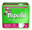 Units Per Pack 16 Depend Adjustable Underwear Large Hip 44-54" Kimberly Clark 19184
