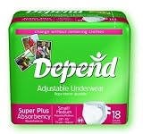 Units Per Pack 16 Depend Adjustable Underwear Large Hip 44-54″ Kimberly Clark 19184