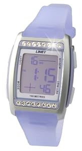 Limit Ladies Quartz Watch with Grey Dial Digital Display and Purple Strap 6797.24 Limit Ladies Quartz Watch with Grey Dial Digital Display and Purple Strap 6797.24