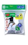 HANES BOYS P-6 ANKLE SOCK WHITE W/ GREY FOOT BOTTOM 6 PACK - 322/6
