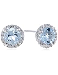 Gemstone and Diamond Earrings (0.07 cttw, G-H Color, I2-I3 Clarity)