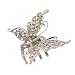 Brown Crystal Butterfly Hair Accessory Clip Fashion