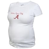 Alabama Crimson Tide White Ladies Maternity T-shirt